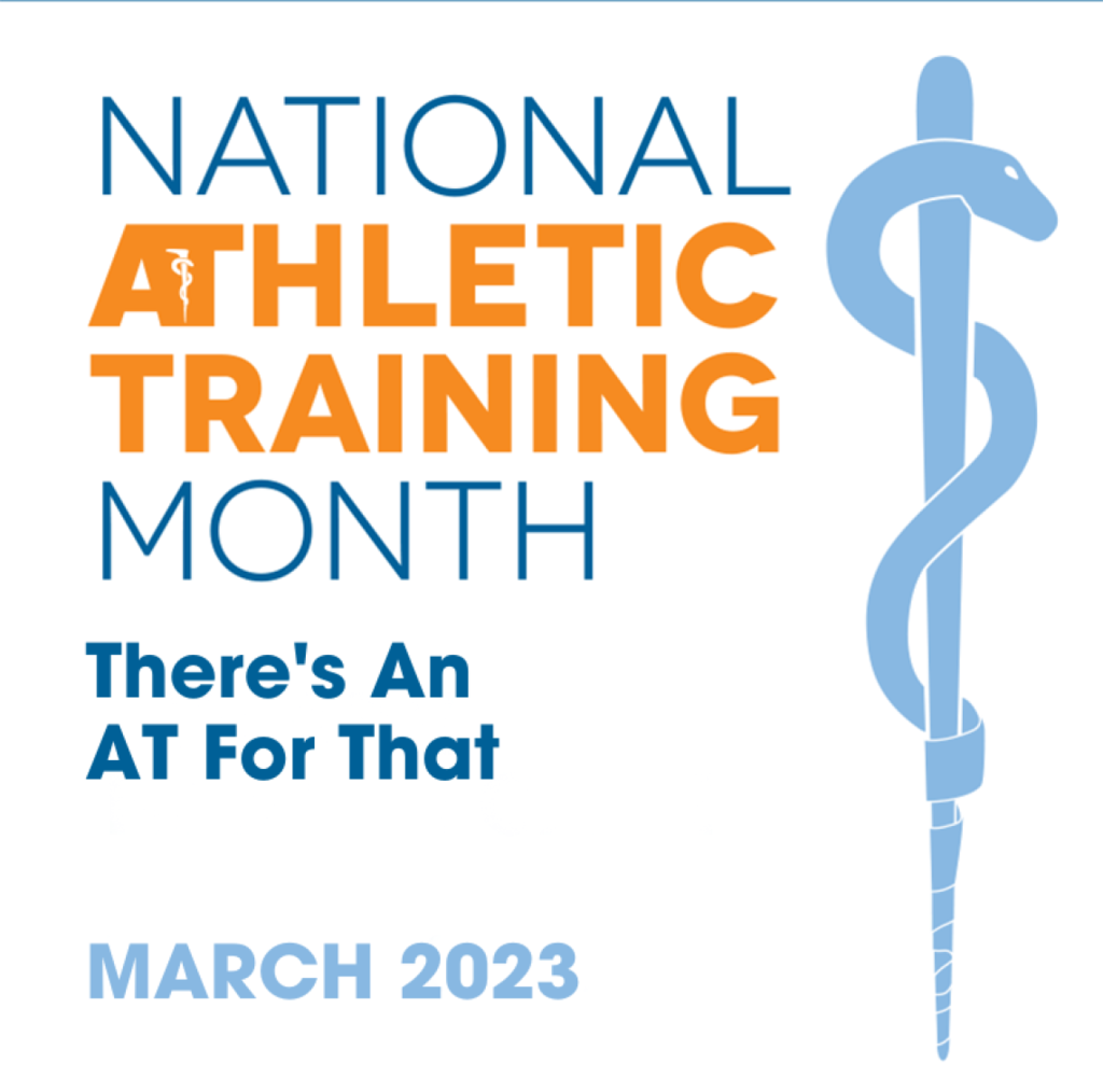 National Athletic Training Month graphic